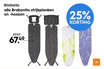 Blokker Alle brabantia strijkplanken en -hoezen aanbieding