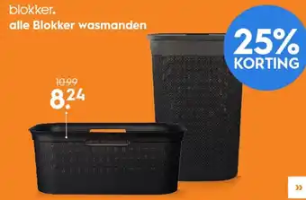 Blokker Alle blokker wasmanden aanbieding