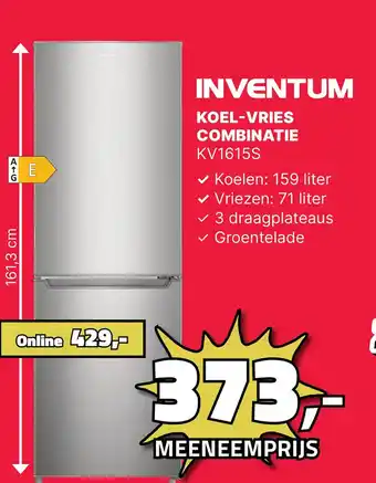 BoXXer Inventum koel-vries combinatie kv1615s aanbieding