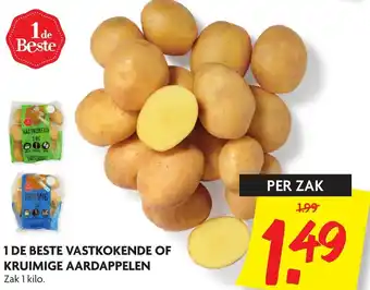 Dekamarkt 1 De beste vastkokende of kruimige aardappelen 1 kilo aanbieding