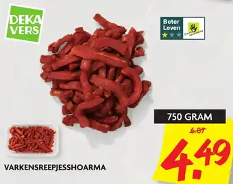 Dekamarkt Varkensreepjesshoarma 750g aanbieding