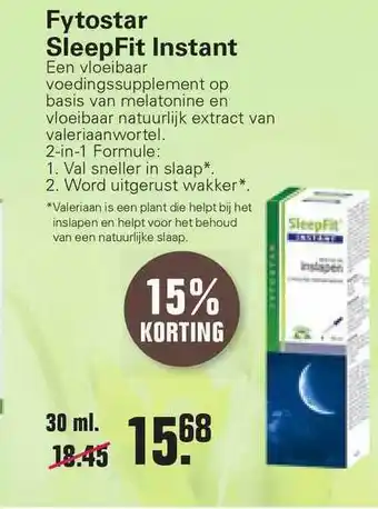 De Online Drogist Fytostar SleepFit Instant 15% Korting 30ml aanbieding