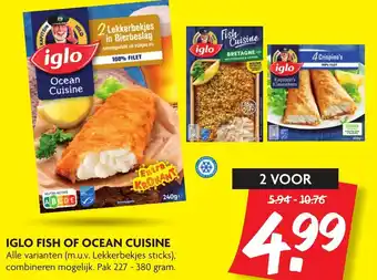 Dekamarkt Iglo fish of ocean cuisine 227-380g aanbieding