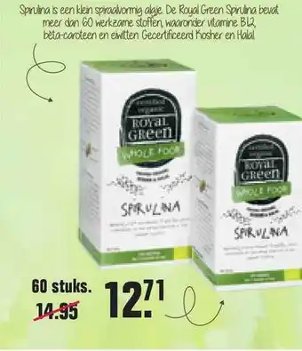 De Online Drogist Royal Green Spirulna aanbieding