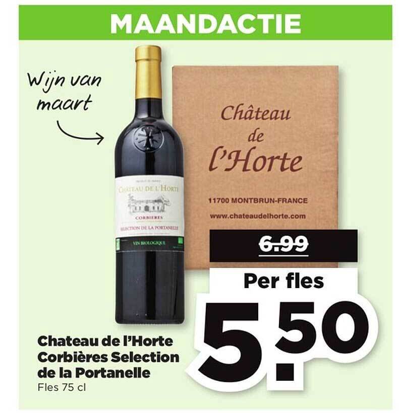 Chateau de l'horte corbières selection de la portanelle aanbieding bij PLUS Chateau de l'horte corbières selection de la portanelle aanbieding bij PLUS