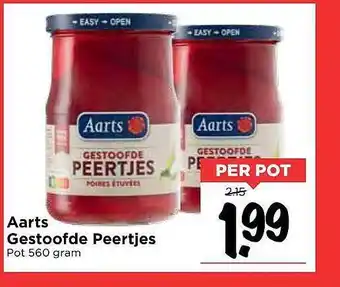 Vomar Voordeelmarkt Aarts Gestoofde Peertjes 560g aanbieding