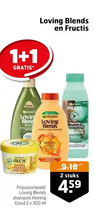 Trekpleister Loving blends en fructis aanbieding