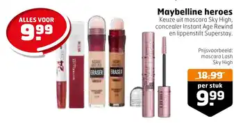 Trekpleister Maybelline heroes aanbieding