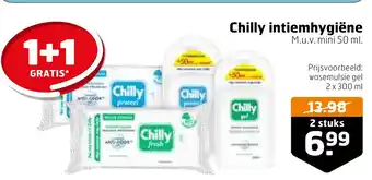 Trekpleister Chilly intiemhygiëne aanbieding