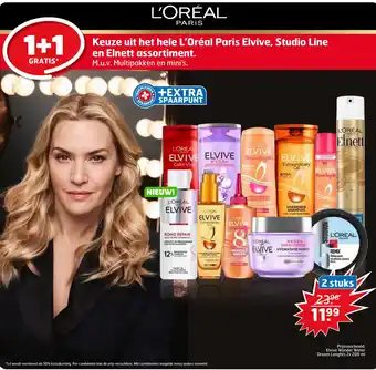 Trekpleister Keuze uit het hele l'oréal paris elvive, studio line en elnett assortiment. aanbieding