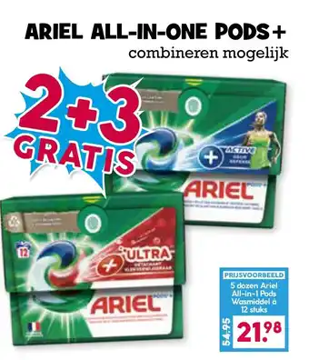 Boon`s Markt Ariel all-in-one pods+ aanbieding