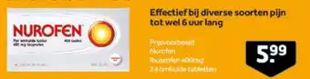 Trekpleister Nurofen ibuprofen 400mg 24 omhulde tabletten aanbieding