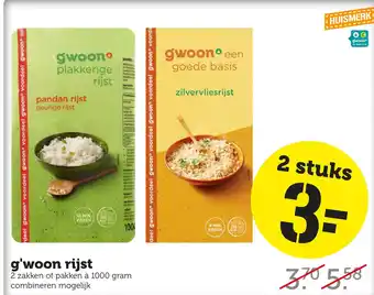 Coop G'woon rijst aanbieding