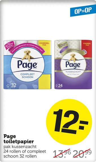 Coop Page toiletpapier aanbieding