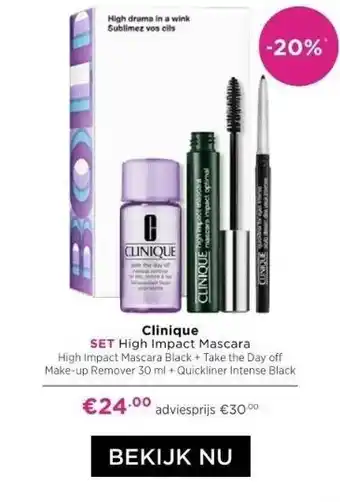 ICI Paris XL Clinique set high impact mascara aanbieding