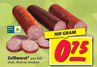 Nettorama Grillworst* aanbieding
