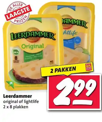 Nettorama Leerdammer original of lightlife aanbieding