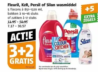 Poiesz Fleuril, k2r, persil of silan wasmiddel aanbieding