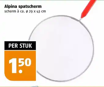 Poiesz Alpina spatscherm aanbieding