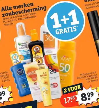 Kruidvat Alle merken zonbescherming 200ml aanbieding