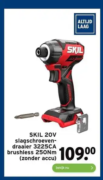 GAMMA Skil 20v slagschroevendraaier 3225ca brushless 250nm (zonder accu) aanbieding