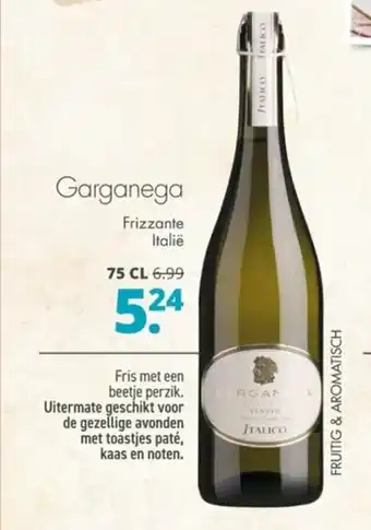 Mitra Garganega Frizzante Italie 75 cl aanbieding