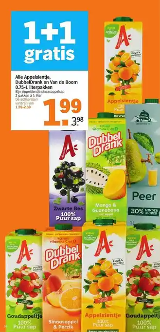 Albert Heijn Alle appelsientje, dubbeldrank en van de boom aanbieding