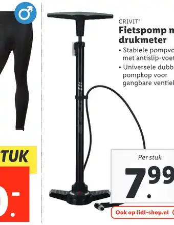 Lidl Fietspomp met drukmeter aanbieding