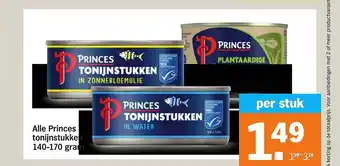 Albert Heijn Alle princes tonijnstukken 140-170 gram aanbieding