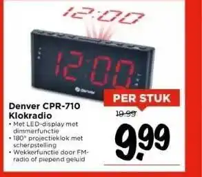 Vomar Voordeelmarkt Denver cpr-710 klokradio aanbieding