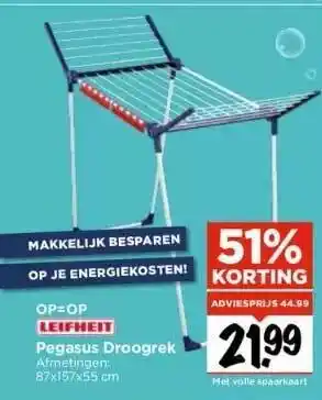 Vomar Voordeelmarkt Leifheit pegasus droogrek aanbieding