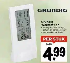 Vomar Voordeelmarkt Grundig weerstation aanbieding