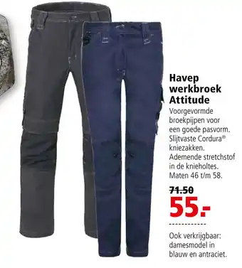 Welkoop Havep Werkbroek Attitude aanbieding