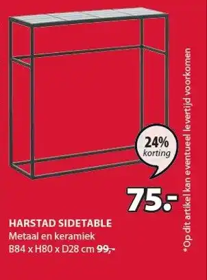 Jysk Harstad sidetable aanbieding