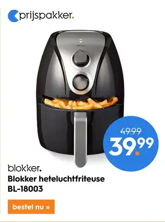 Blokker Blokker heteluchtfriteuse BL-18003 aanbieding