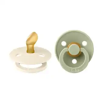 Babypark Bibs fopspeen anatomisch ivory / sage 0-6 mnd 2 stuks aanbieding