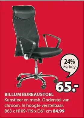 Jysk Billum bureaustoel aanbieding