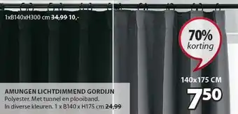 Jysk Amfungen lichtdimmend gordijn aanbieding