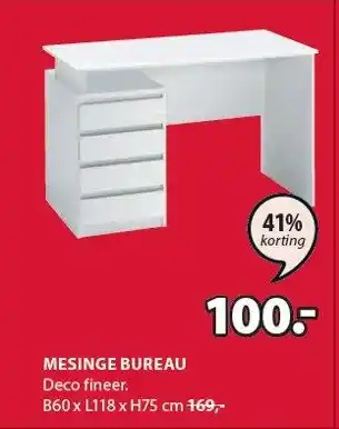 Jysk Mesinge bureau aanbieding