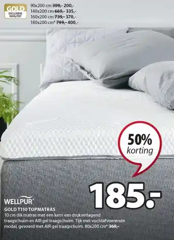 Jysk Gold Y110 topmatras aanbieding