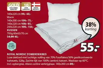 Jysk Royal nordic zomerdekbed aanbieding