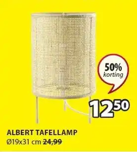 Jysk Albert tafellamp aanbieding