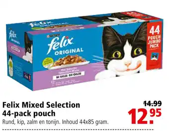 Welkoop Felix Mixed Selection 44*85g pouch aanbieding