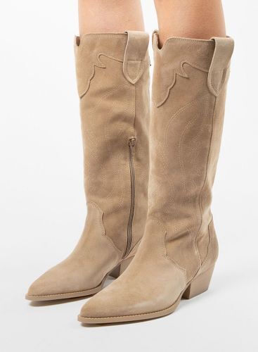 Sacha beige suède cowboylaarzen met sierstiksels aanbieding bij Sacha