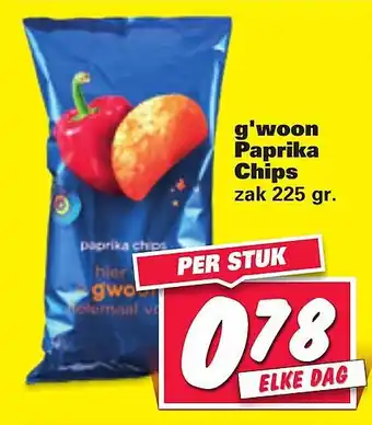 Nettorama g'woon Paprika Chips aanbieding