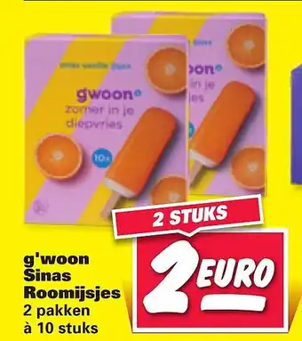 Nettorama g'woon Sinas Roomijsjes aanbieding