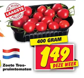 Nettorama Zoete Tros- pruimtomaten aanbieding