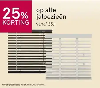 Karwei 25% korting op alle jaloezieën aanbieding