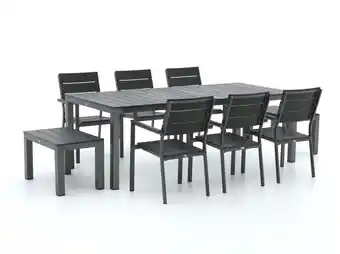 Kees Smit Bellagio bravo/fidenza 220cm dining tuinset 9 delig stapelbaar - laagste prijsgarantie! aanbieding