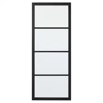 Praxis Cando industrial binnendeur bradford blank glas stomp 83x201,5 cm aanbieding